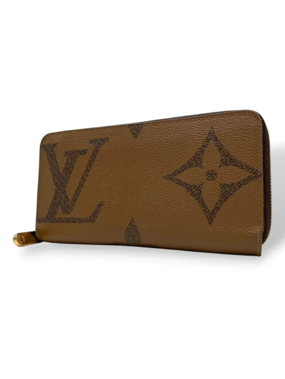 Louis Vuitton Zippy Wallet Monogram Giant Reverse Zip Around Brown